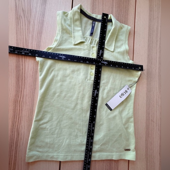Lija Light Green women Tank Top with Black Trim women size M nwt - Picture 7 of 7